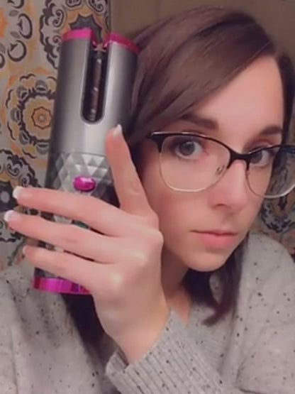 LuxiWave™ Automatic LCD Ceramic Curler – Wireless Pro Edition