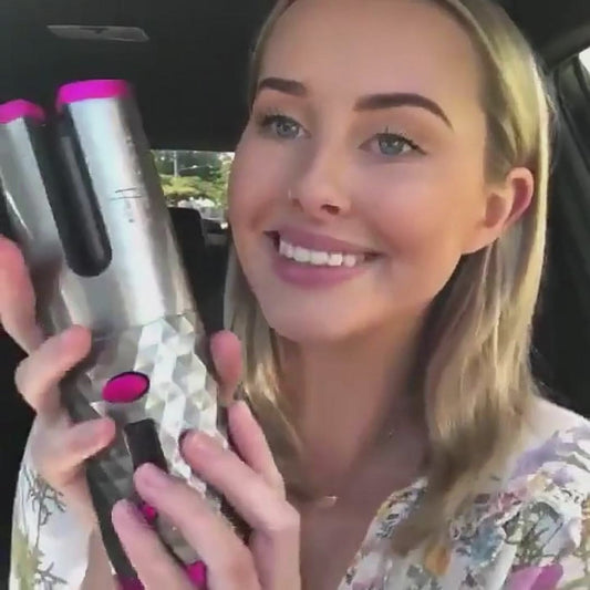 LuxiWave™ Automatic LCD Ceramic Curler – Wireless Pro Edition